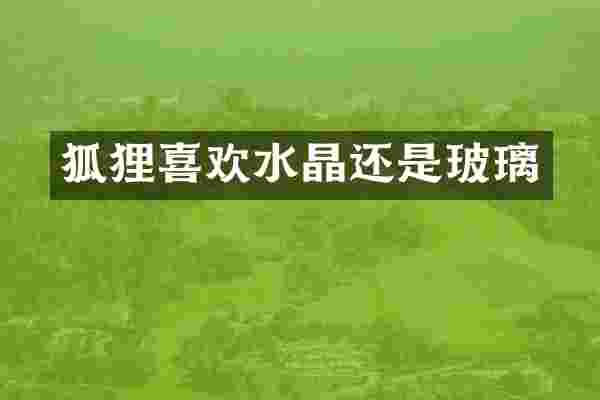 狐狸喜欢水晶还是玻璃