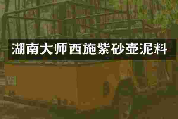 湖南大师西施紫砂壶泥料