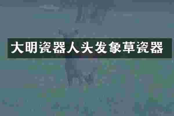大明瓷器人头发象草瓷器