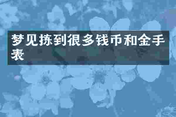 梦见拣到很多钱币和金手表