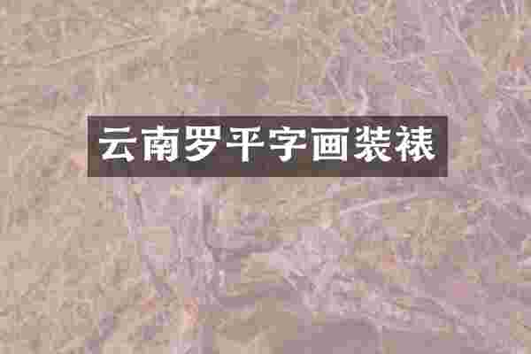 云南罗平字画装裱