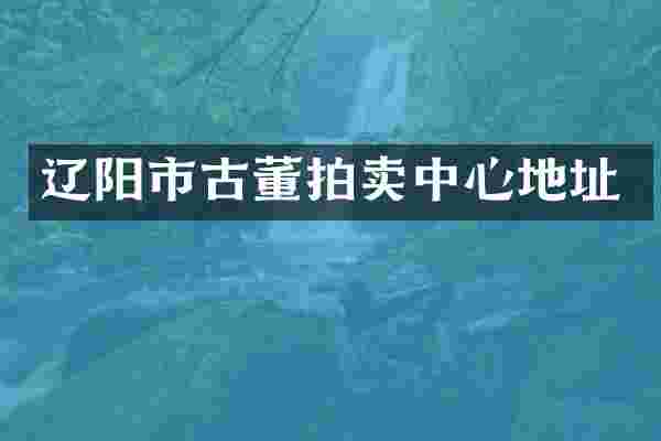 辽阳市古董拍卖中心地址