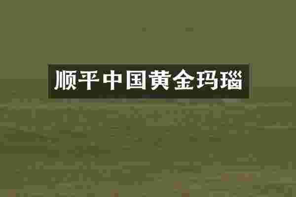 顺平中国黄金玛瑙