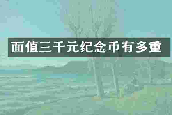 面值三千元纪念币有多重
