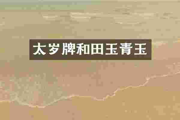 太岁牌和田玉青玉