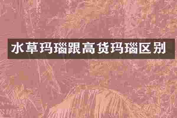 水草玛瑙跟高货玛瑙区别