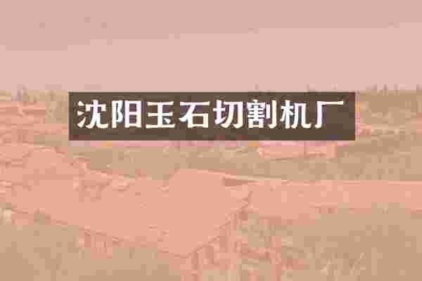 沈阳玉石切割机厂