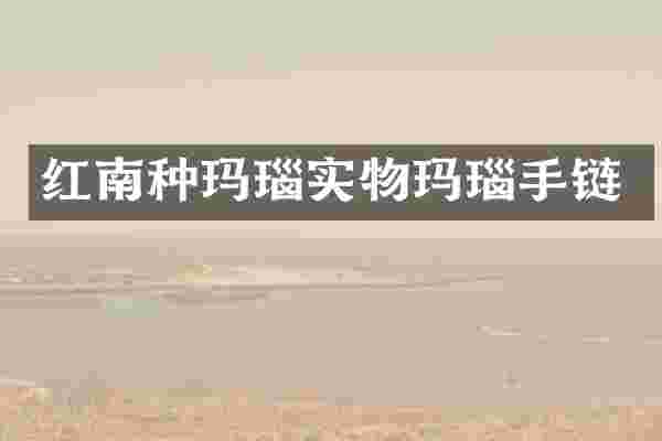 红南种玛瑙实物玛瑙手链