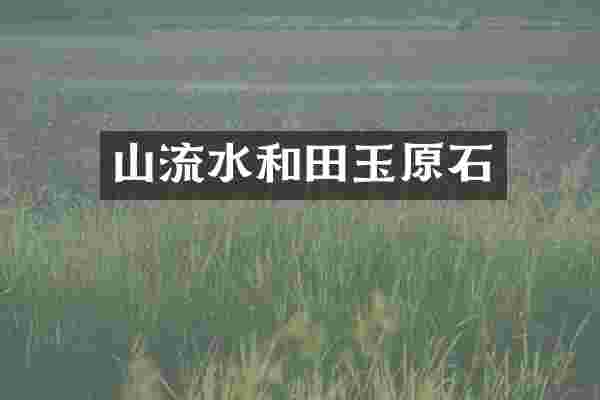山流水和田玉原石