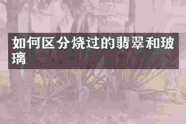 如何区分烧过的翡翠和玻璃