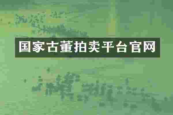 国家古董拍卖平台官网