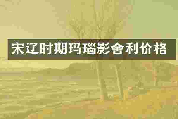 宋辽时期玛瑙影舍利价格