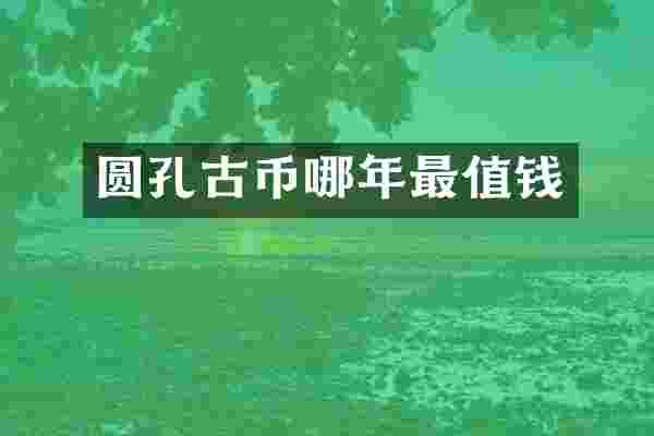 圆孔古币哪年最值钱
