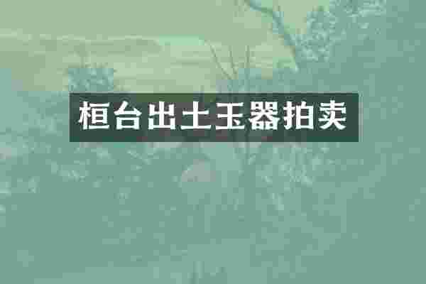 桓台出土玉器拍卖