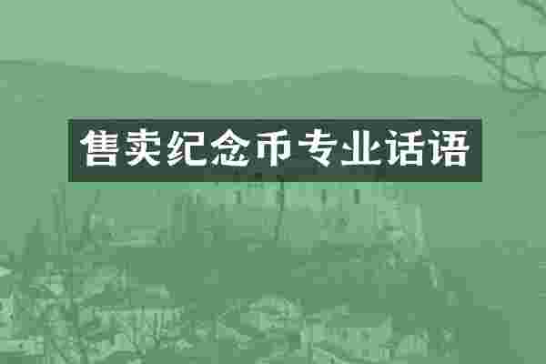 售卖纪念币专业话语