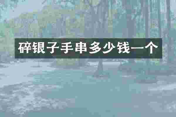 碎银子手串多少钱一个