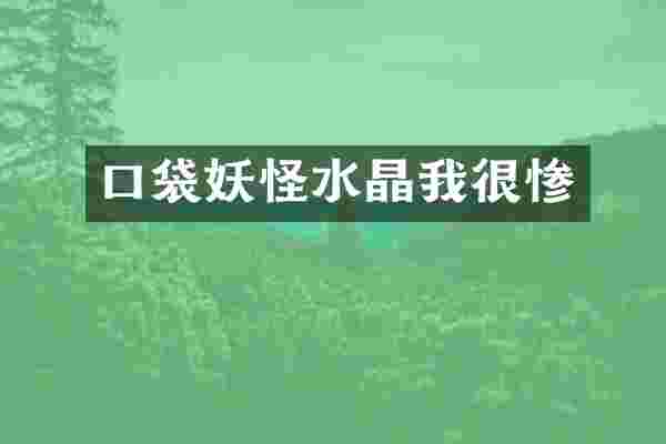 口袋妖怪水晶我很惨