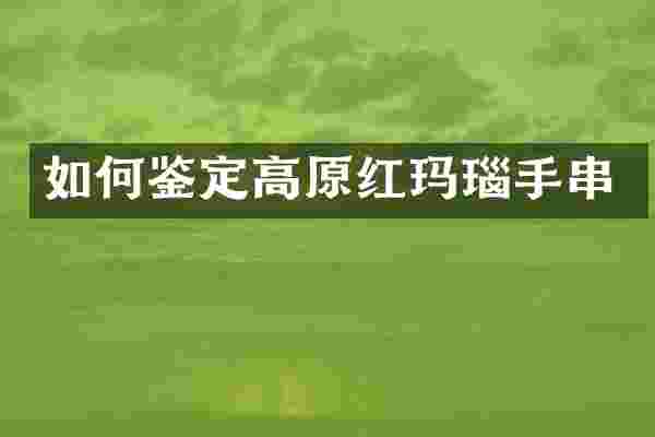 如何鉴定高原红玛瑙手串