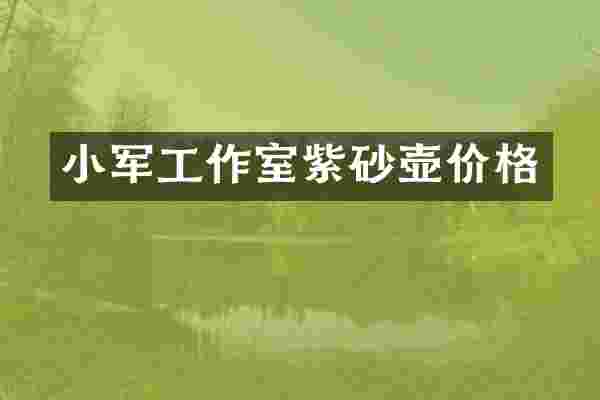 小军工作室紫砂壶价格
