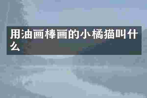 用油画棒画的小橘猫叫什么