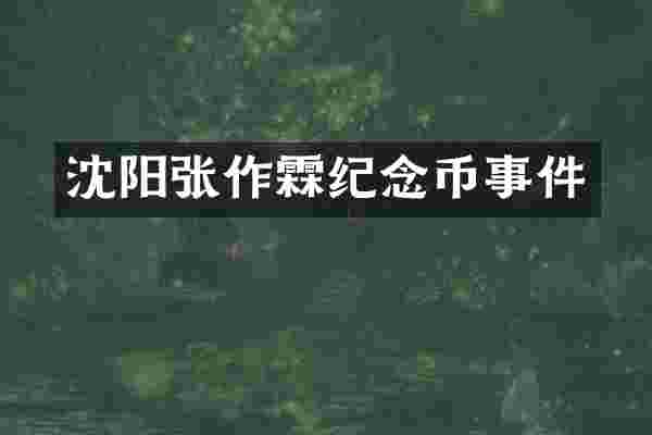 沈阳张作霖纪念币事件