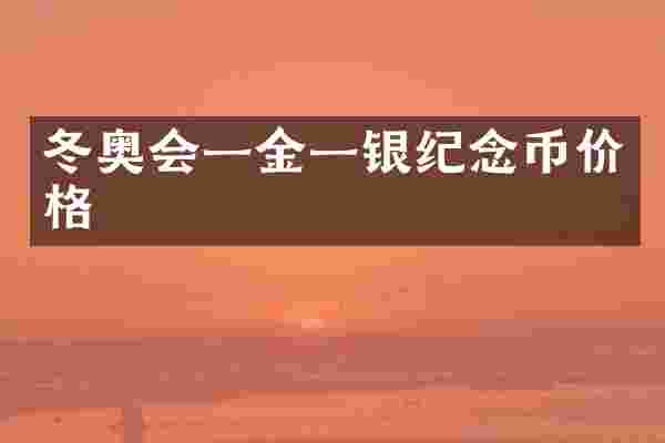 冬奥会一金一银纪念币价格