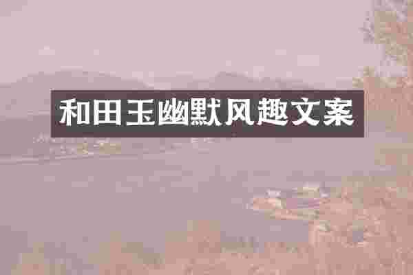 和田玉幽默风趣文案