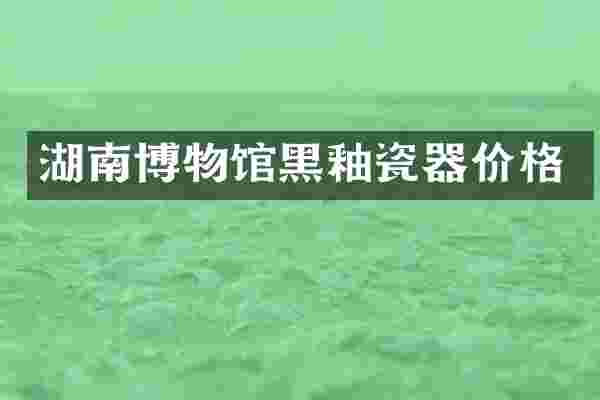 湖南博物馆黑釉瓷器价格