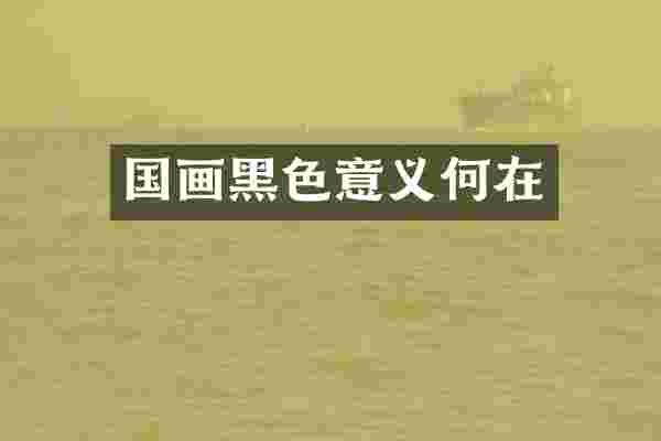 国画黑色意义何在