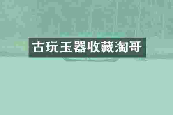 古玩玉器收藏淘哥
