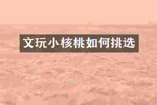 文玩小核桃如何挑选