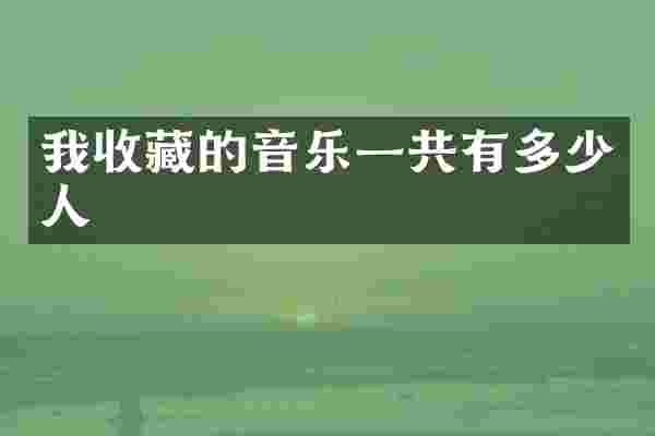 我收藏的音乐一共有多少人