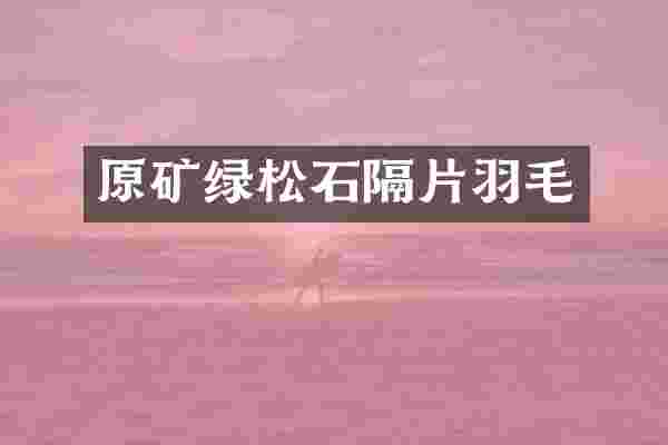 原矿绿松石隔片羽毛