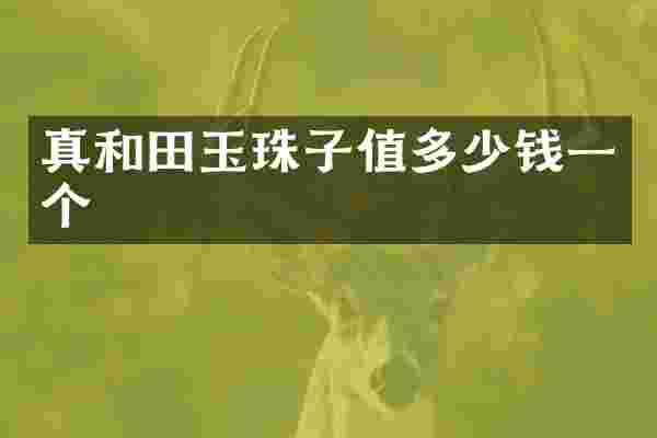 真和田玉珠子值多少钱一个