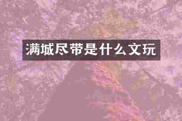 满城尽带是什么文玩