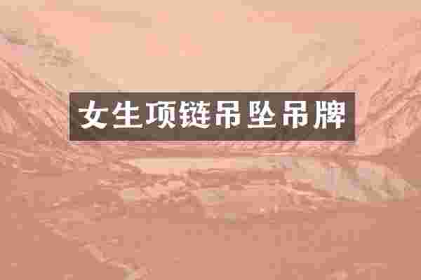 女生项链吊坠吊牌