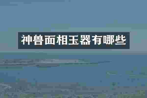 神兽面相玉器有哪些