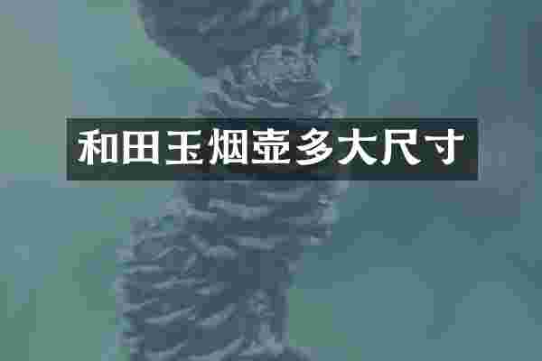 和田玉烟壶多大尺寸
