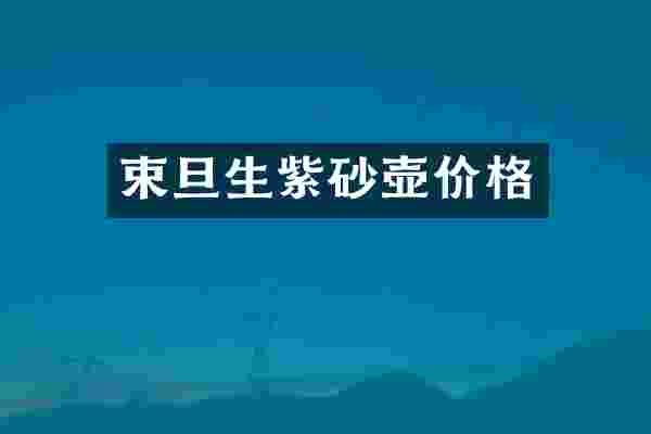 束旦生紫砂壶价格