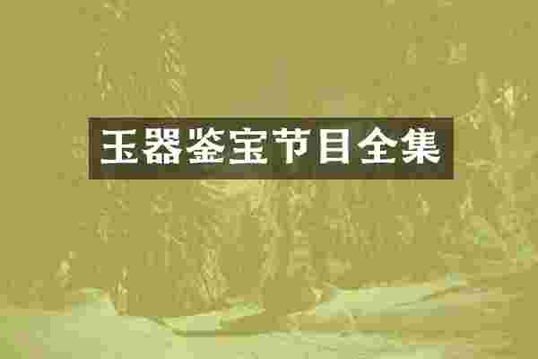 玉器鉴宝节目全集