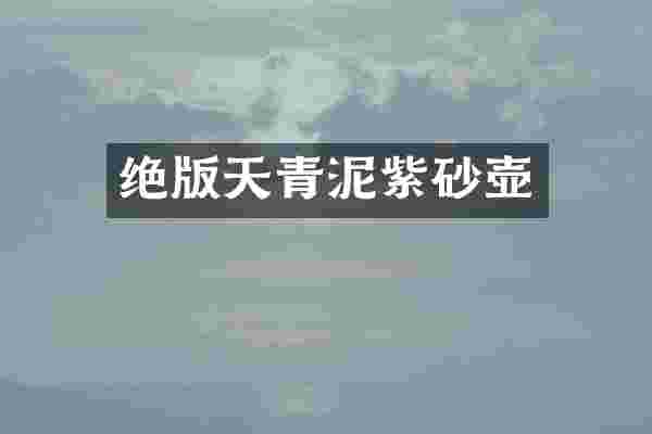 绝版天青泥紫砂壶