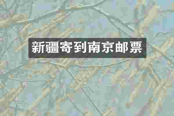 新疆寄到南京邮票