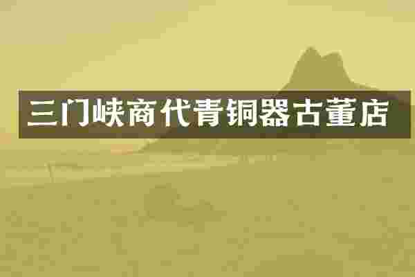 三门峡商代青铜器古董店