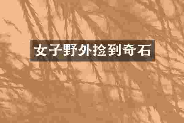 女子野外捡到奇石