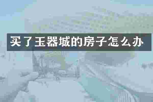 买了玉器城的房子怎么办