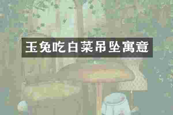 玉兔吃白菜吊坠寓意