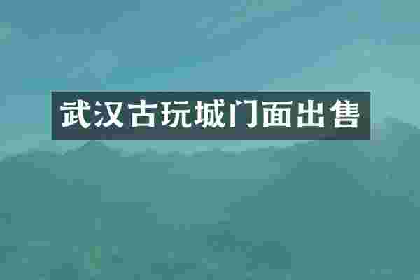 武汉古玩城门面出售