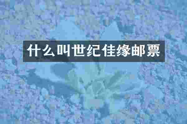 什么叫世纪佳缘邮票