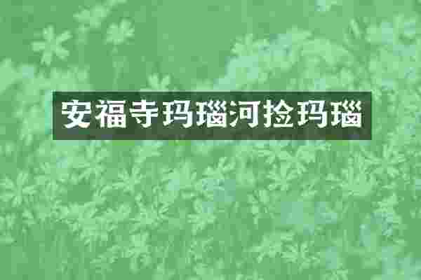 安福寺玛瑙河捡玛瑙