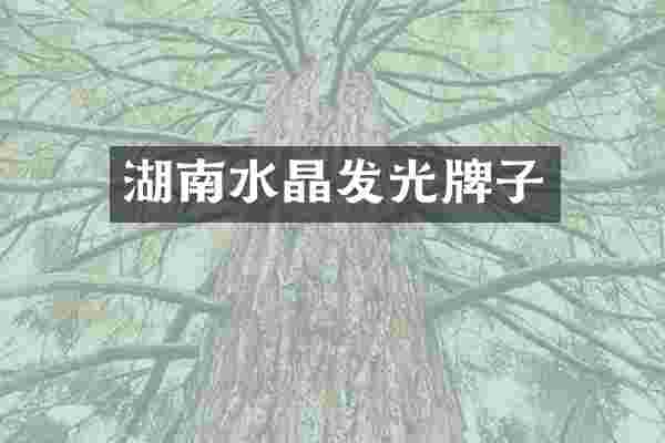 湖南水晶发光牌子